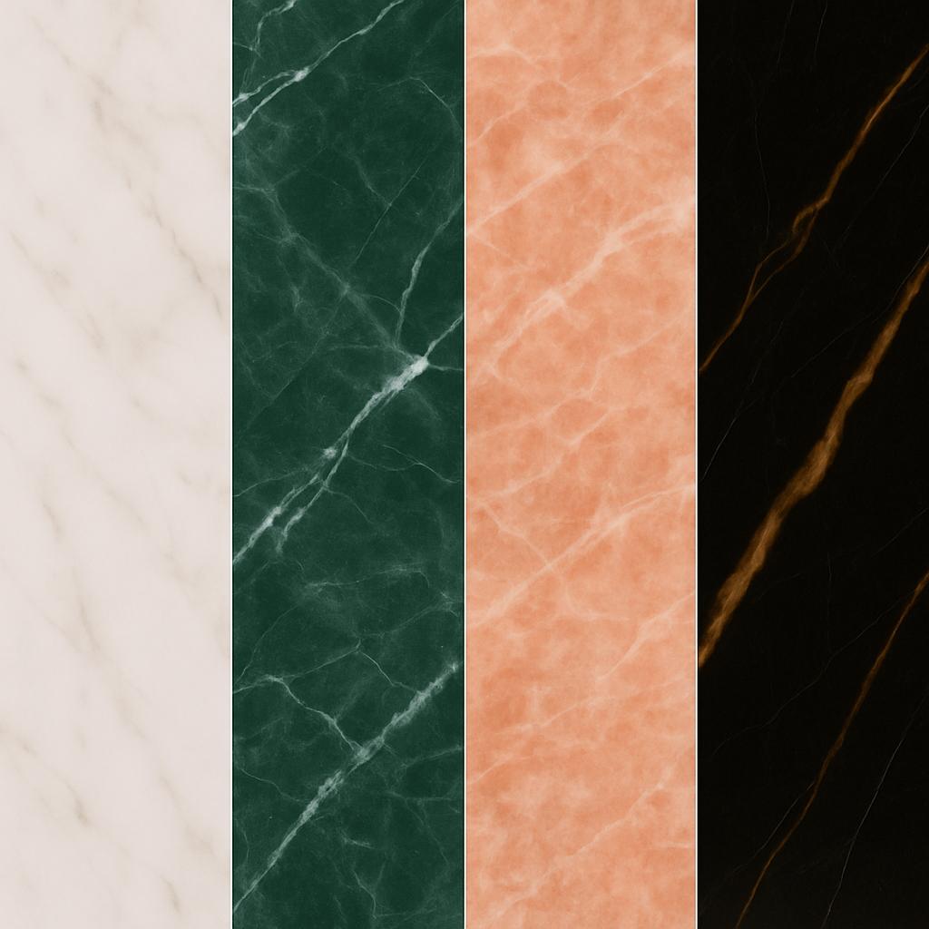 4 نمونه سنگ مرمر