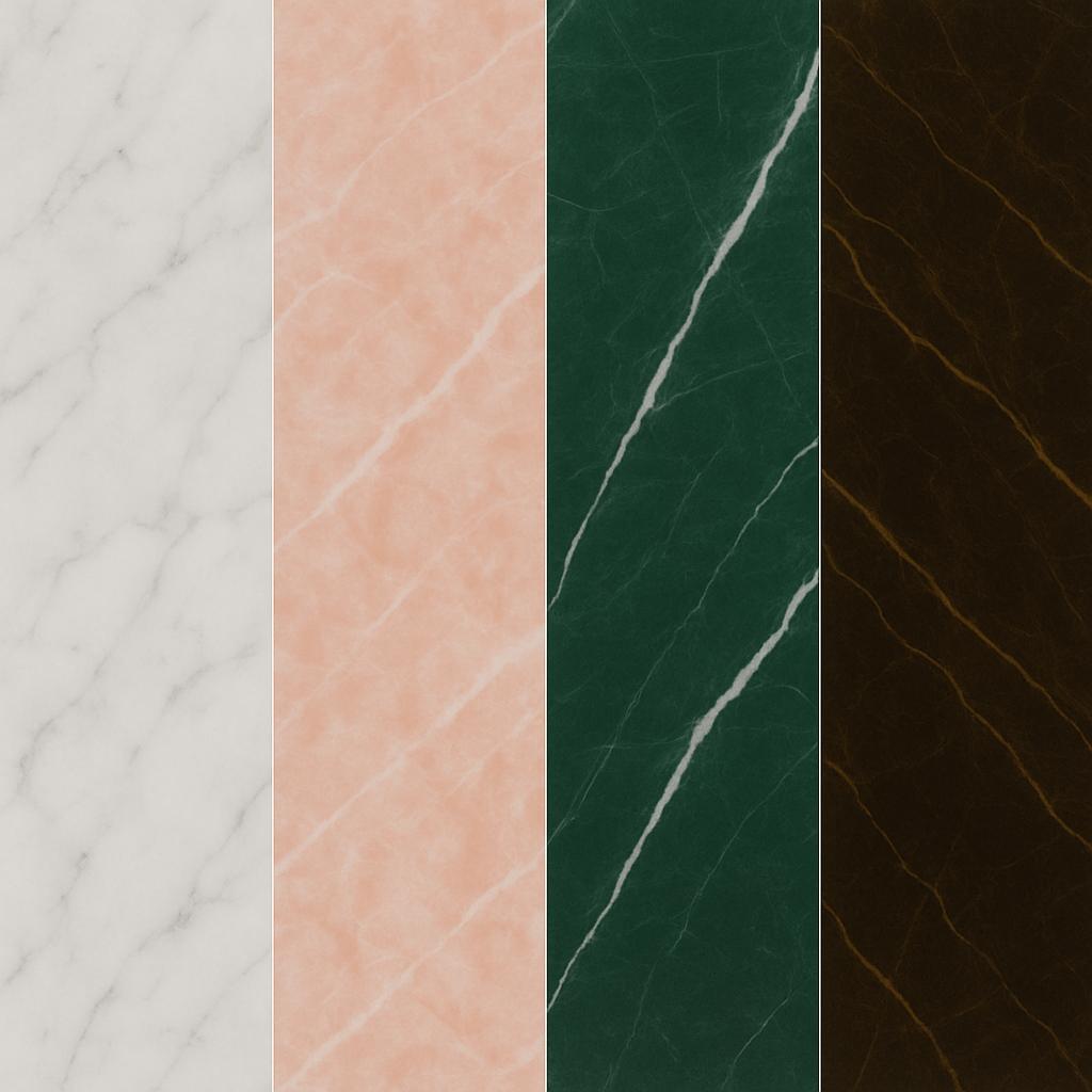 4 نمونه سنگ مرمر