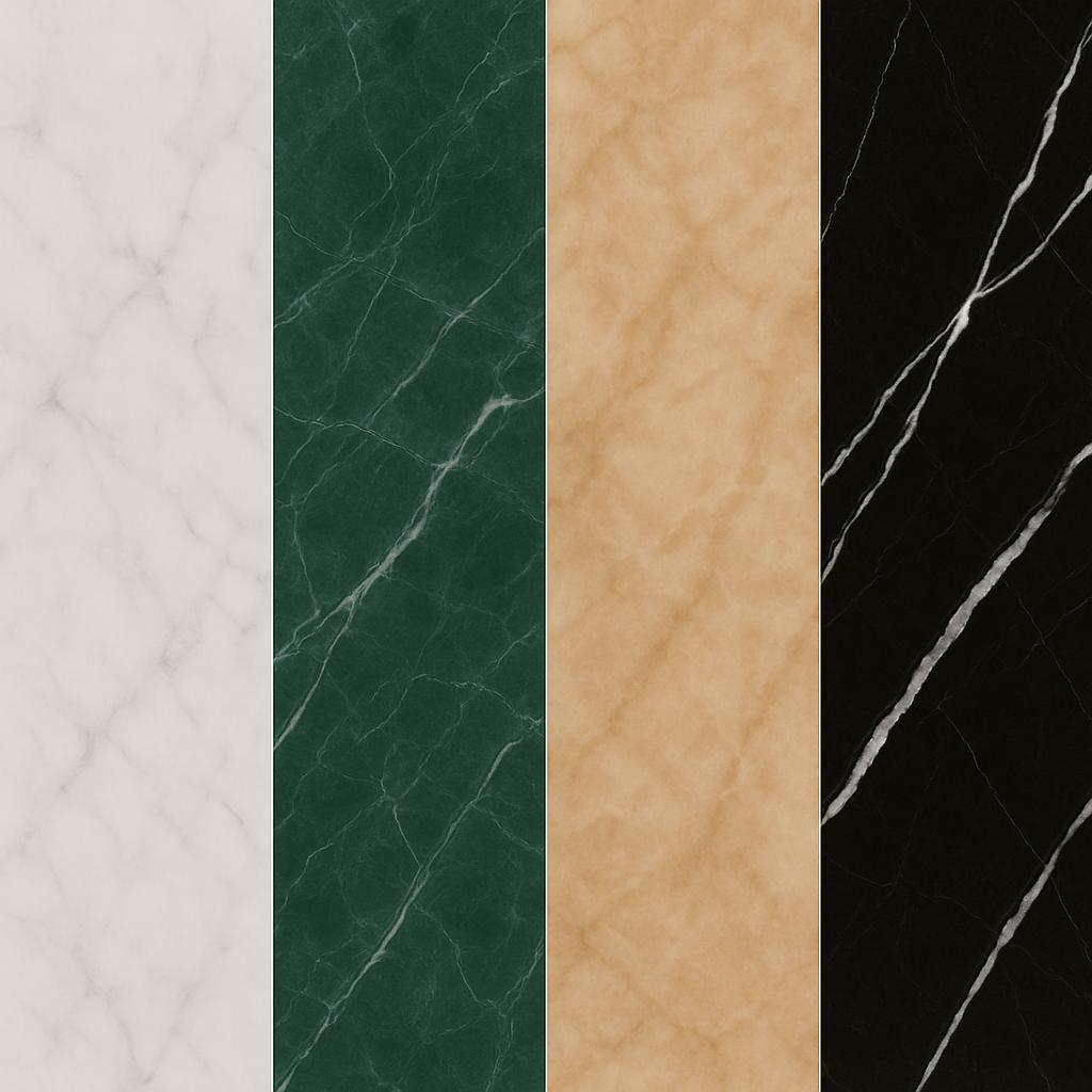 4 نمونه سنگ مرمر